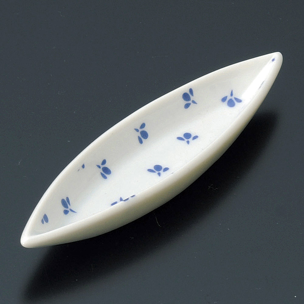 귀여운 꽃 패턴 다원형 다용도 플레이팅 접시 블루 패턴 접시 13226-419 일본그릇