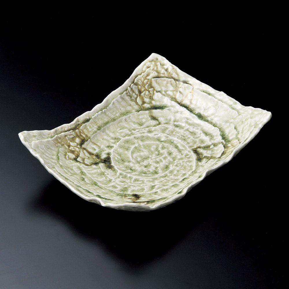 18813-179 / 비드 로가타 접시 / 30.8×23.5×8㎝ /  일본그릇