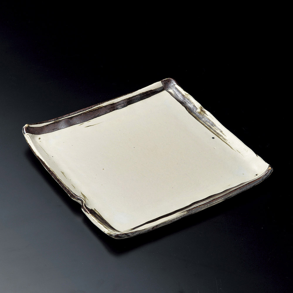 19015-669 / 철 브러시 10.0 정각 접시 / 29×29×3㎝ /  일본그릇