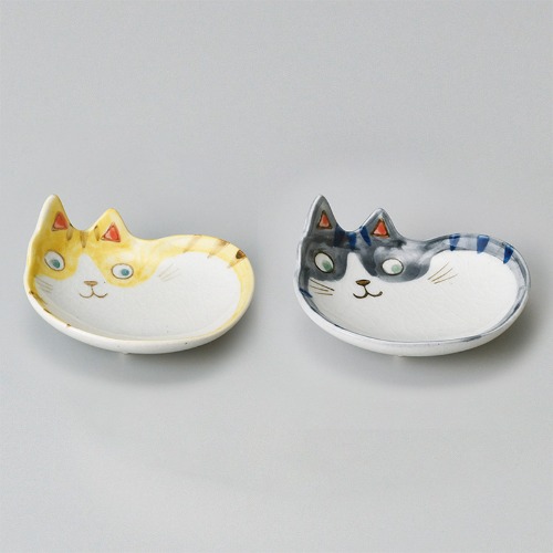 고양이 작은종지 2종 34708-518 일본그릇