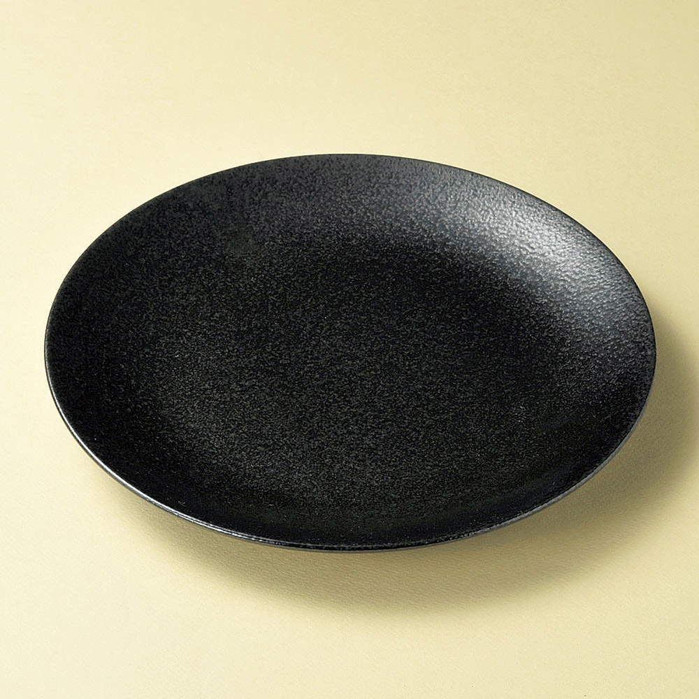 20330-029 / 미노 가루 흑 접시 / 28×3.4㎝ /  일본그릇