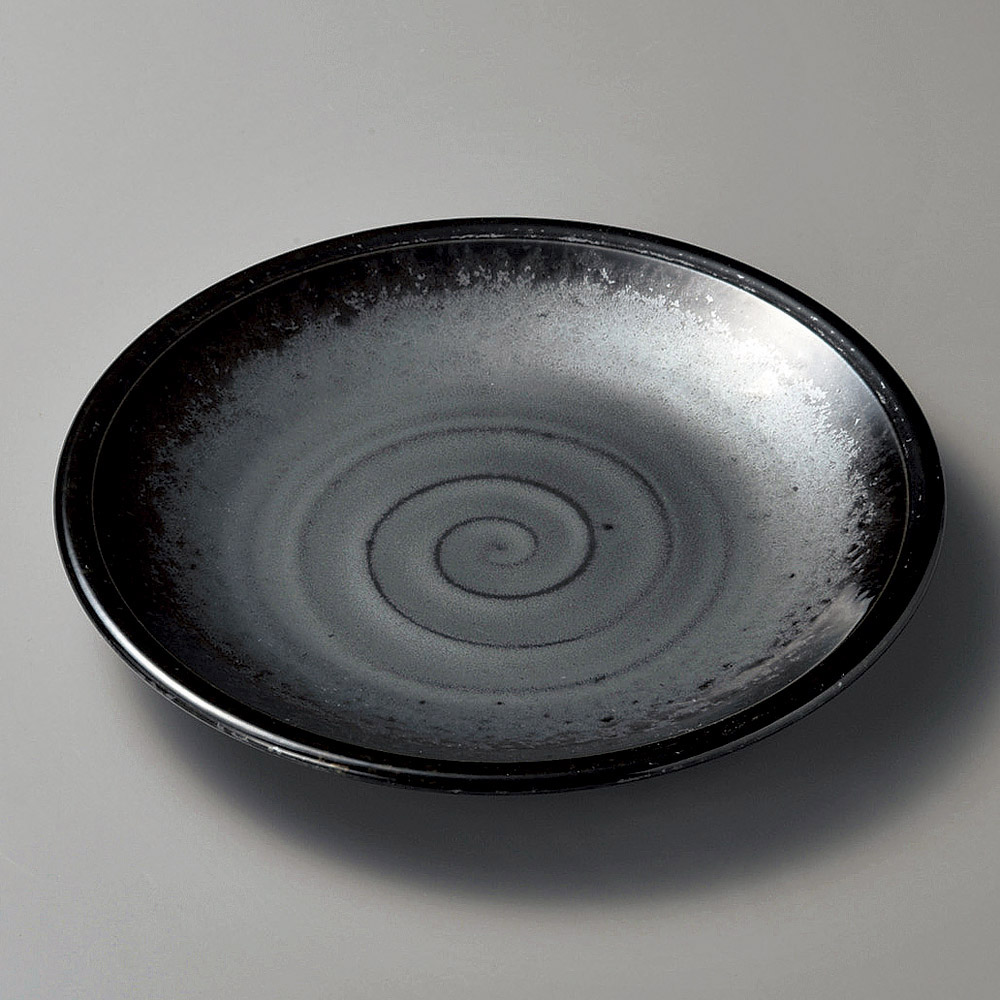 20731-029 / 흑진주색 접시 / 26.8×3.5㎝ /  일본그릇
