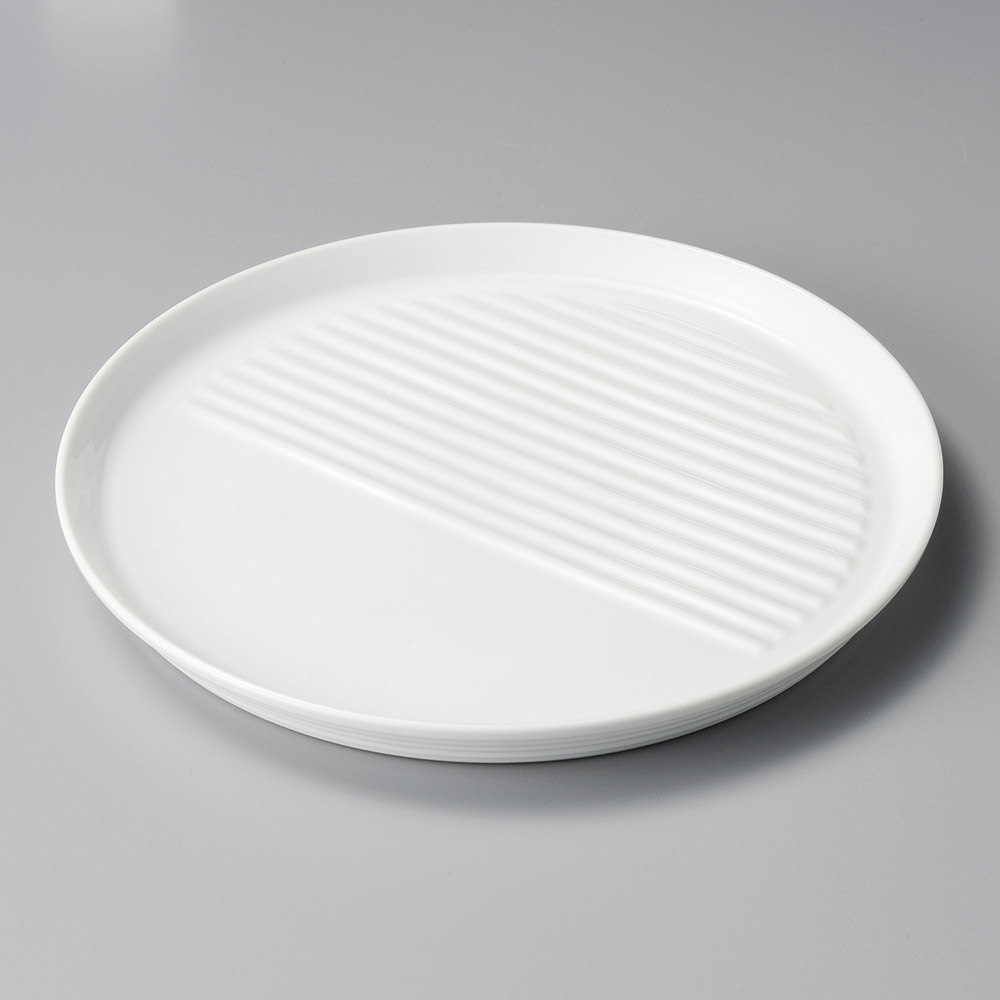 21311-469 / 흰색 25㎝ 튀김 접시 / 25×2.3㎝ /  일본그릇