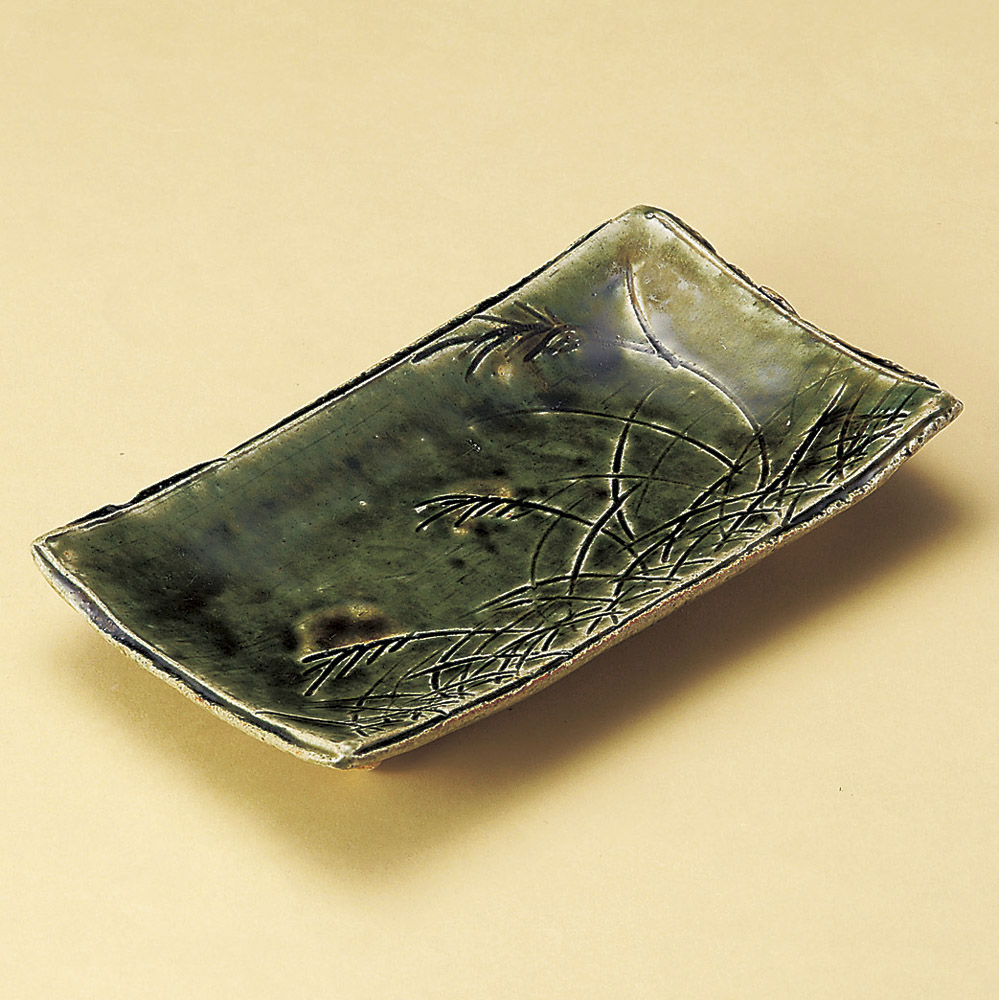 29008-519 / 짠 부분 초문 구이 요리 / 21×12×3.5㎝ /  일본그릇