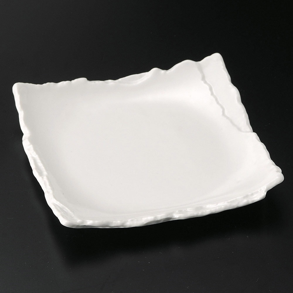 31515-179 / 화이트 매트 겹침 5.0 각 접시 / 16×2.7㎝ /  일본그릇