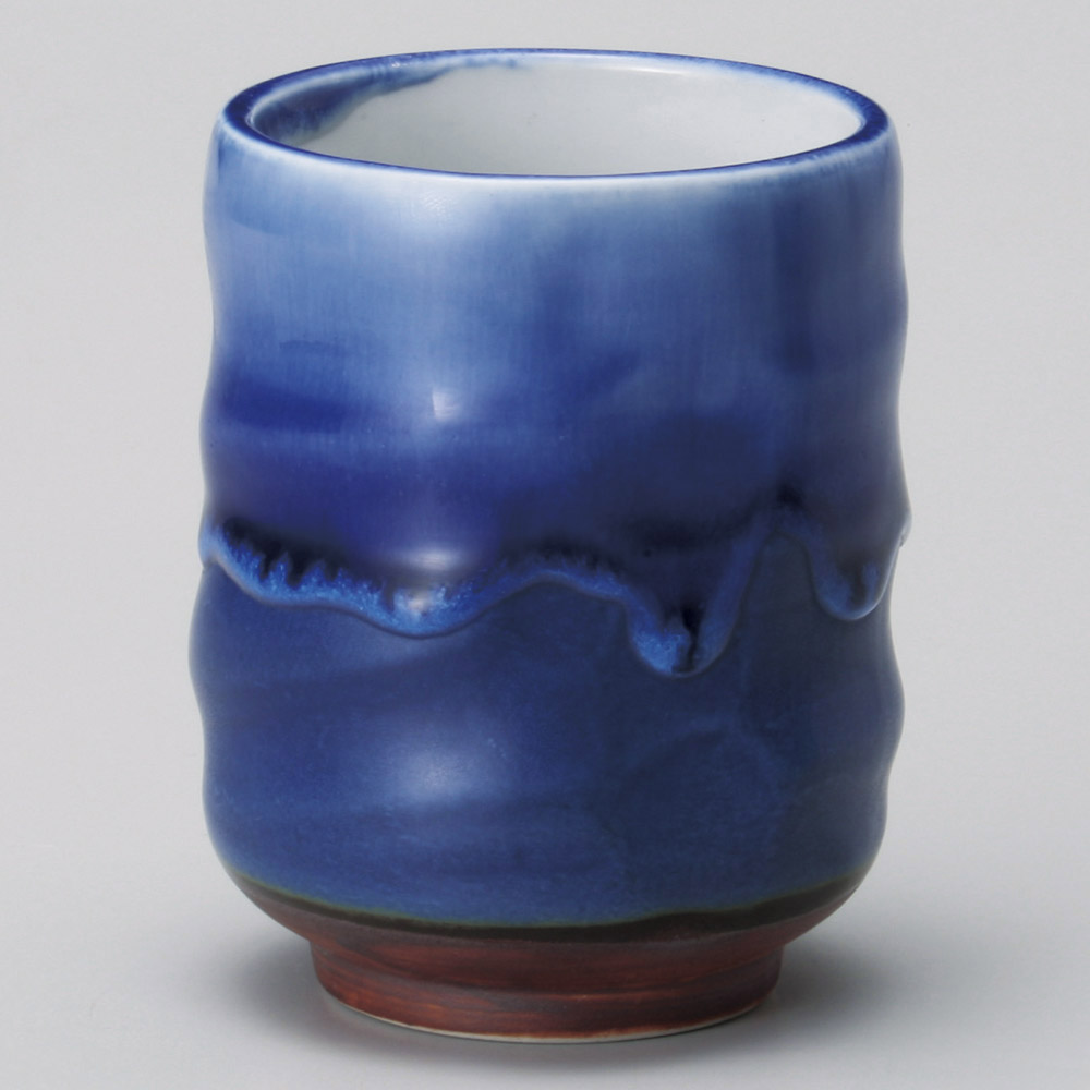 45514-319 / 블루 로쿠베스시 유쿠 / 8×10.5㎝・380㏄ /  일본그릇
