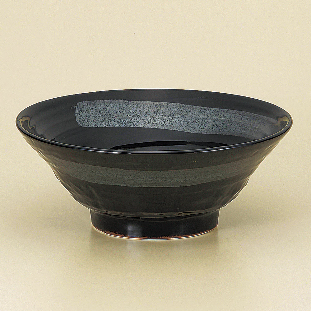 77614-459 / 텐메 은채 브러시 75.50 라면 그릇 / 21.5×8.6㎝  /  일본그릇