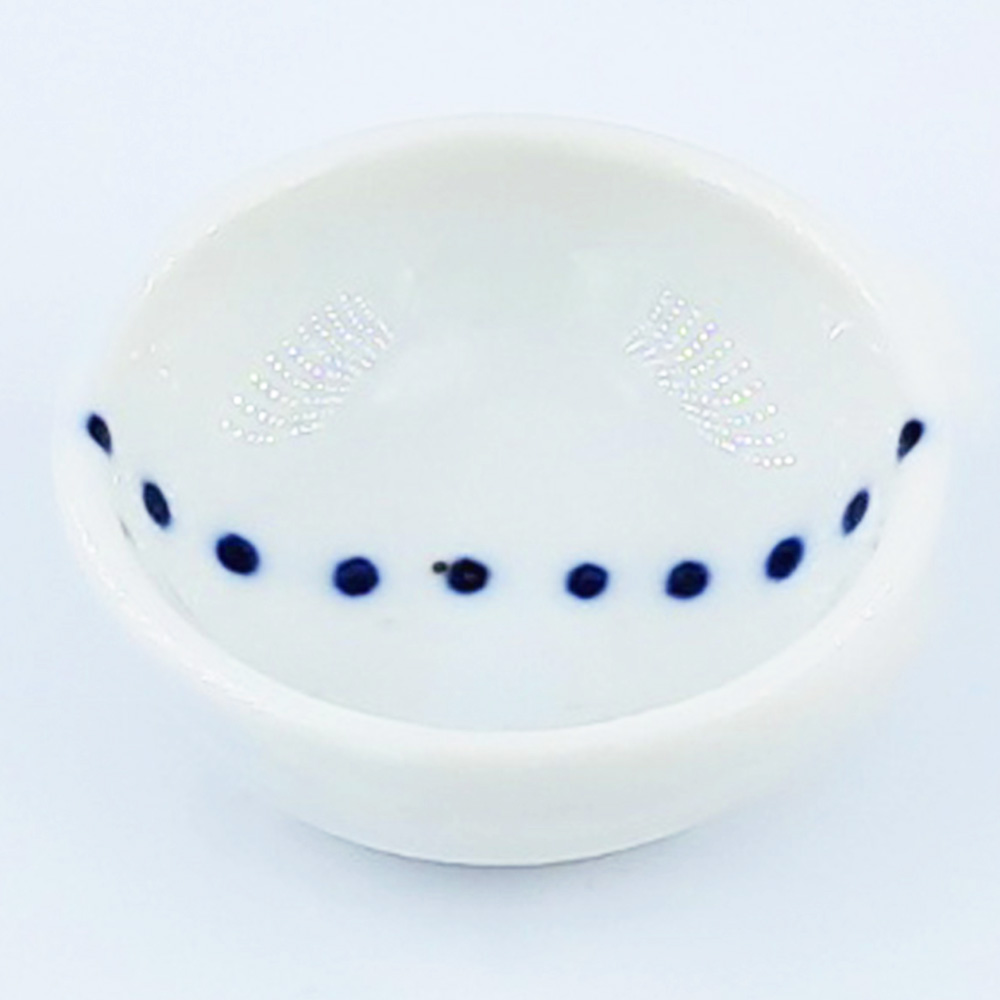 블루 땡땡이  다용도 작은 소스 접시 일반 미니 서클 종지 oj101-005 일본그릇