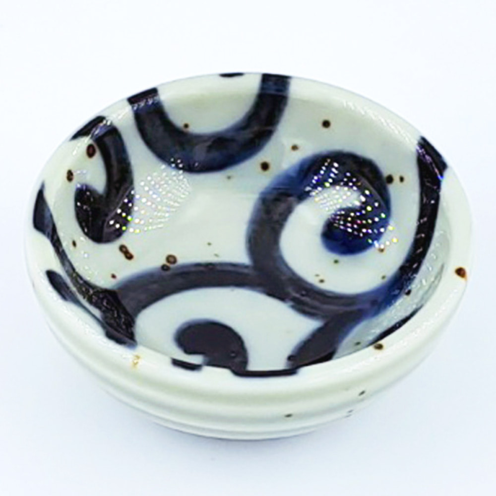 블루 물결  다용도 작은 소스 접시 일반종지 미니 oj101-008 일본그릇