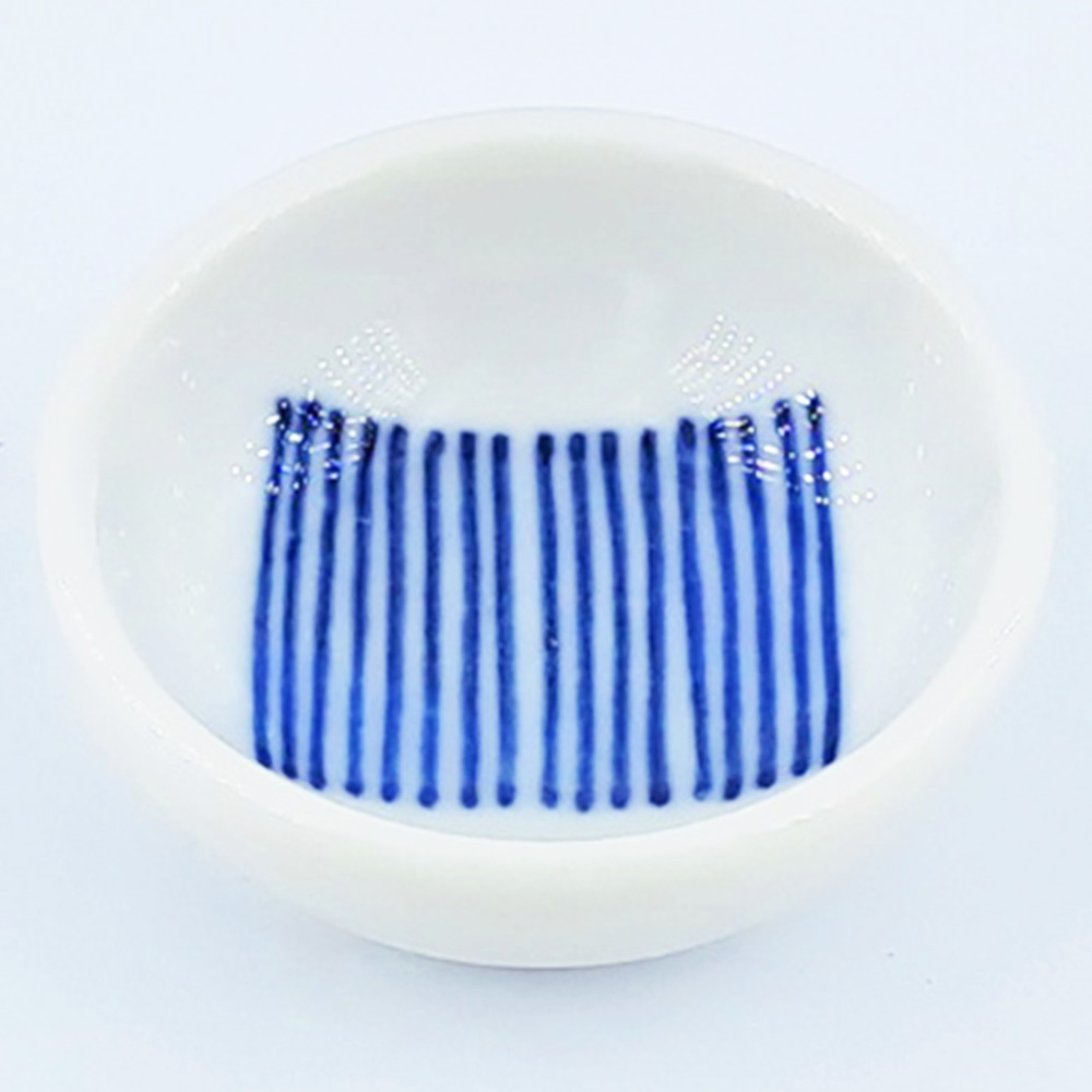 블루 심플 라인  다용도 작은 소스 접시 일반종지 미니 oj101-009 일본그릇