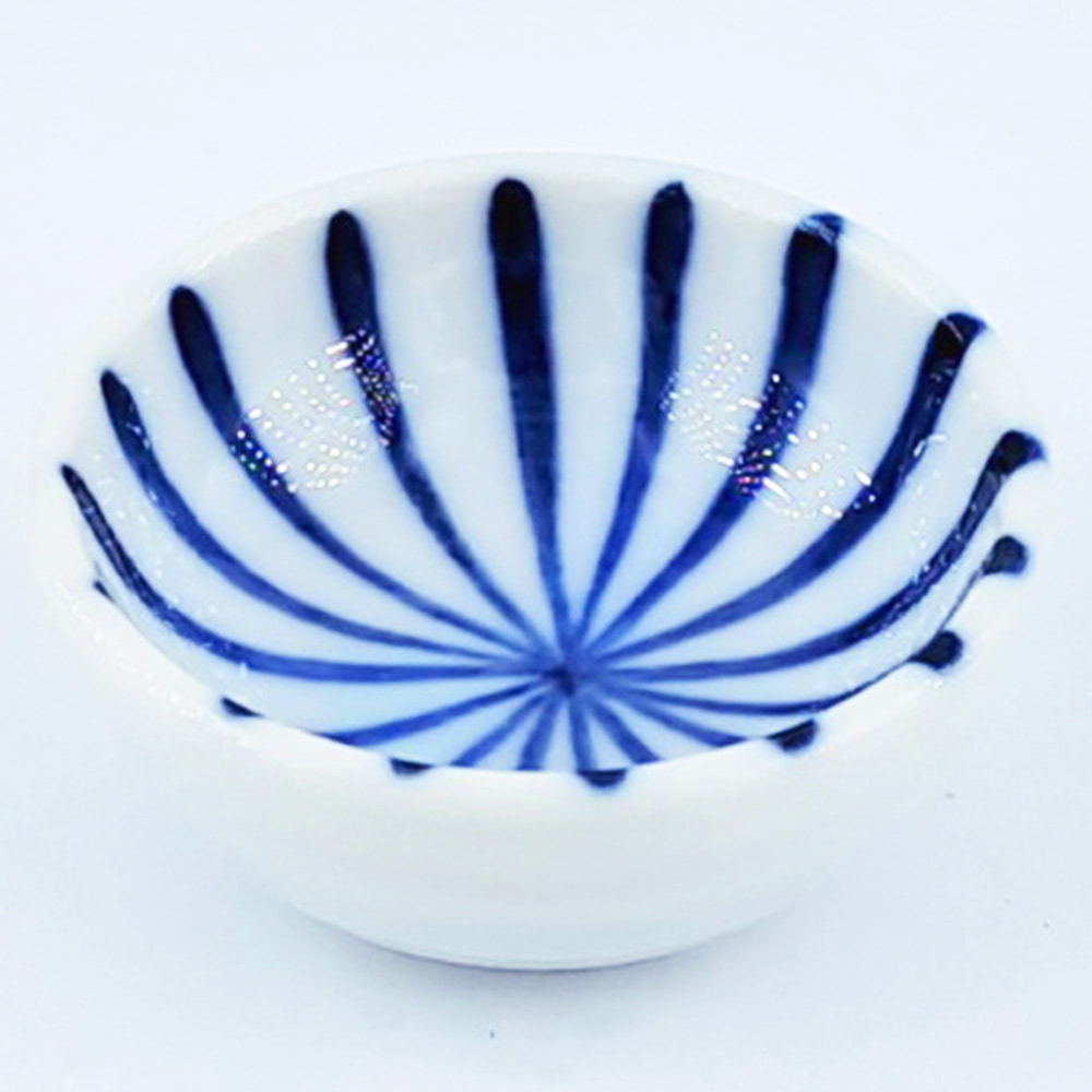블루 엔틱 라인 다용도 작은 소스 접시 일반종지 미니 oj101-010 일본그릇