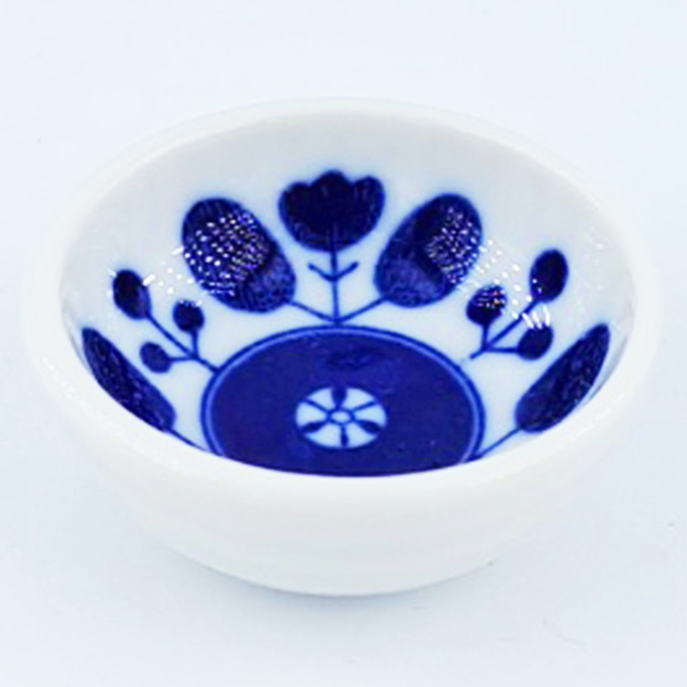 블루 튤립 패턴 다용도 작은 소스 접시 일반종지 미니 oj101-015 일본그릇