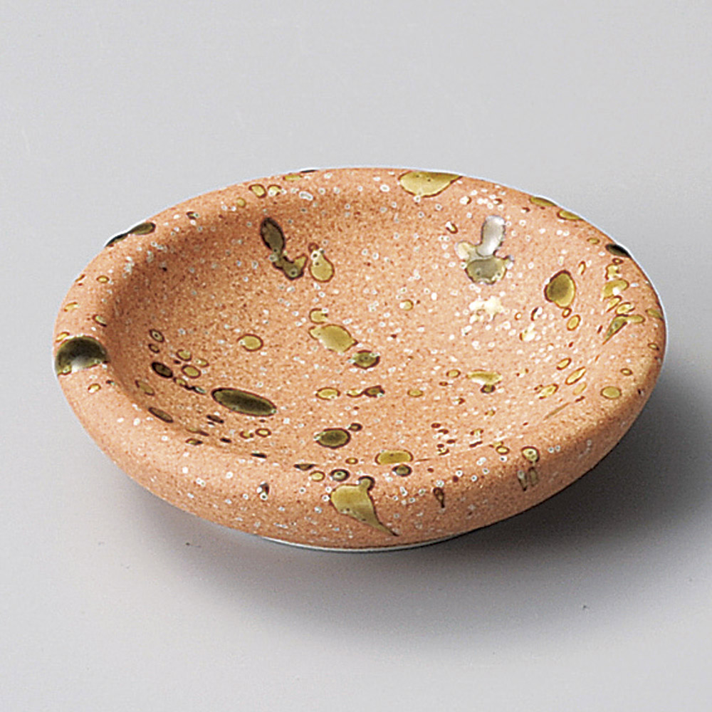 주황색 동글 패턴 플레이팅 소스 작은 미니 볼 미노 이가 콩 접시 34936-238 일본그릇